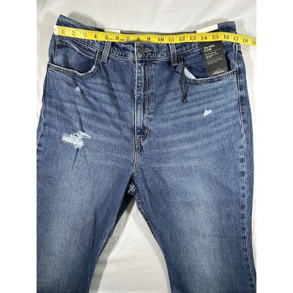Levi's Women's 70s High Rise Flare Distressed Medium Wash Jeans Size 33 NWT - Picture 10 of 14
